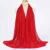 Muslim Chiffon Hijab Scarf Women Long Solid Color Head Wrap For Women Hijabs Scarves Ladies Muslim Veil Jersey Hijabs