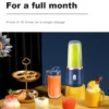 Portable Juicer Cup Smoothie Blender 6 Blade Blender Bottle  Household Fruit Juicer Cup USB Rechargeable Juicer Kitchen Tool