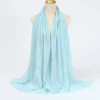 Muslim Chiffon Hijab Scarf Women Long Solid Color Head Wrap For Women Hijabs Scarves Ladies Muslim Veil Jersey Hijabs