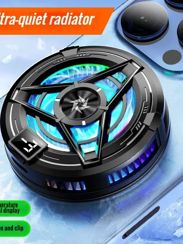 SL17 Magnetic Phones Cooler Back-Clip 2 in 1 Game Cooler Semiconductor Fast Phone Cooling Fan for IOS Android Phone
