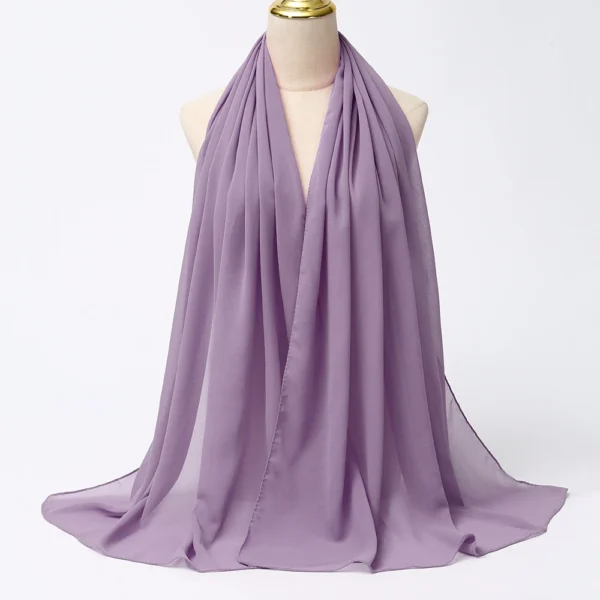 Muslim Chiffon Hijab Scarf Women Long Solid Color Head Wrap For Women Hijabs Scarves Ladies Muslim Veil Jersey Hijabs