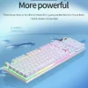 YINDIAO Keyboard Gaming Wired Laptop Desktops PC Computer Office Accessories Low Profile Gamer Keyboards With Numpad