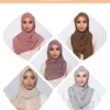 Muslim Chiffon Hijab Scarf Women Long Solid Color Head Wrap For Women Hijabs Scarves Ladies Muslim Veil Jersey Hijabs