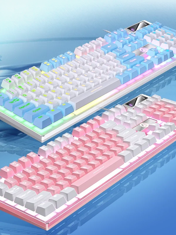 YINDIAO Keyboard Gaming Wired Laptop Desktops PC Computer Office Accessories Low Profile Gamer Keyboards With Numpad