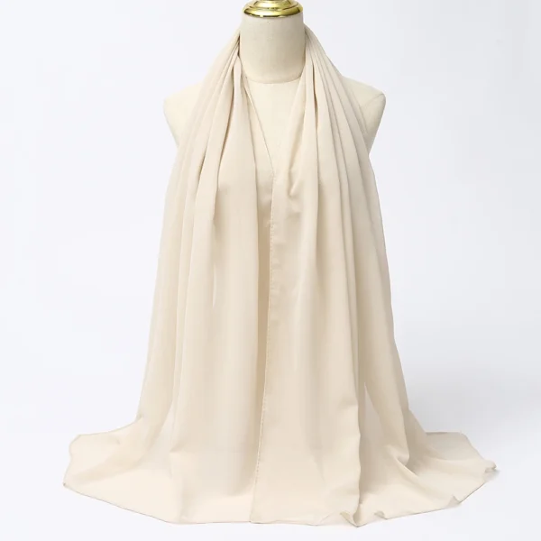 Muslim Chiffon Hijab Scarf Women Long Solid Color Head Wrap For Women Hijabs Scarves Ladies Muslim Veil Jersey Hijabs