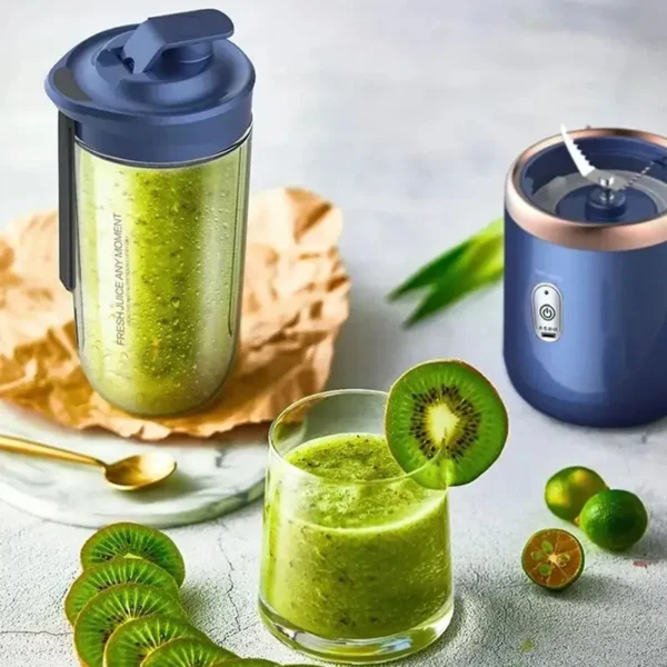 Portable Juicer Cup Smoothie Blender 6 Blade Blender Bottle  Household Fruit Juicer Cup USB Rechargeable Juicer Kitchen Tool