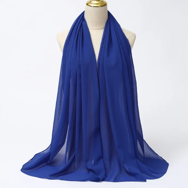 Muslim Chiffon Hijab Scarf Women Long Solid Color Head Wrap For Women Hijabs Scarves Ladies Muslim Veil Jersey Hijabs
