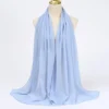 Muslim Chiffon Hijab Scarf Women Long Solid Color Head Wrap For Women Hijabs Scarves Ladies Muslim Veil Jersey Hijabs