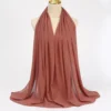 Muslim Chiffon Hijab Scarf Women Long Solid Color Head Wrap For Women Hijabs Scarves Ladies Muslim Veil Jersey Hijabs