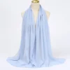 Muslim Chiffon Hijab Scarf Women Long Solid Color Head Wrap For Women Hijabs Scarves Ladies Muslim Veil Jersey Hijabs
