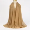 Muslim Chiffon Hijab Scarf Women Long Solid Color Head Wrap For Women Hijabs Scarves Ladies Muslim Veil Jersey Hijabs