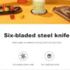 Portable Juicer Cup Smoothie Blender 6 Blade Blender Bottle  Household Fruit Juicer Cup USB Rechargeable Juicer Kitchen Tool
