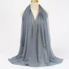 Muslim Chiffon Hijab Scarf Women Long Solid Color Head Wrap For Women Hijabs Scarves Ladies Muslim Veil Jersey Hijabs