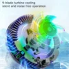 SL17 Magnetic Phones Cooler Back-Clip 2 in 1 Game Cooler Semiconductor Fast Phone Cooling Fan for IOS Android Phone