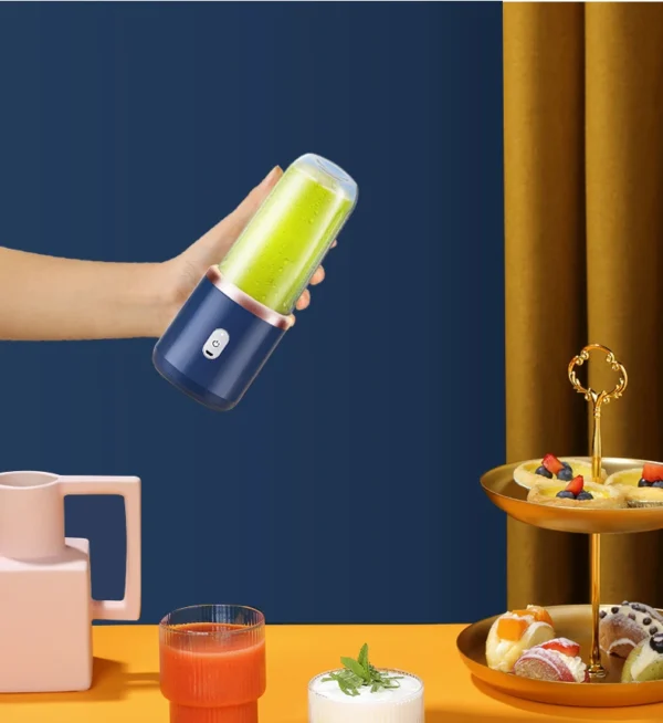 Portable Juicer Cup Smoothie Blender 6 Blade Blender Bottle  Household Fruit Juicer Cup USB Rechargeable Juicer Kitchen Tool