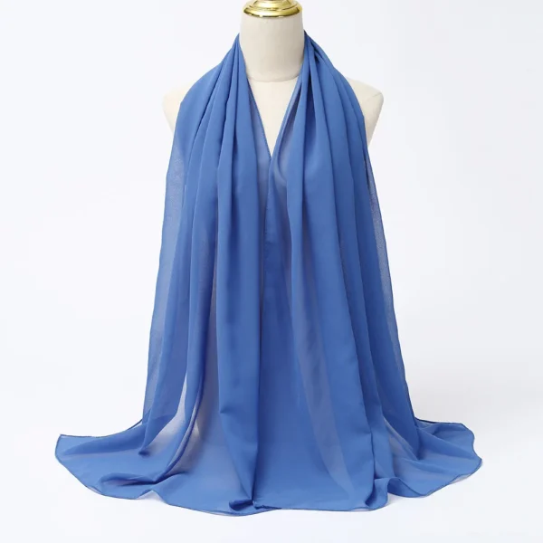 Muslim Chiffon Hijab Scarf Women Long Solid Color Head Wrap For Women Hijabs Scarves Ladies Muslim Veil Jersey Hijabs