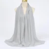 Muslim Chiffon Hijab Scarf Women Long Solid Color Head Wrap For Women Hijabs Scarves Ladies Muslim Veil Jersey Hijabs