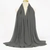 Muslim Chiffon Hijab Scarf Women Long Solid Color Head Wrap For Women Hijabs Scarves Ladies Muslim Veil Jersey Hijabs