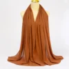 Muslim Chiffon Hijab Scarf Women Long Solid Color Head Wrap For Women Hijabs Scarves Ladies Muslim Veil Jersey Hijabs