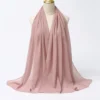 Muslim Chiffon Hijab Scarf Women Long Solid Color Head Wrap For Women Hijabs Scarves Ladies Muslim Veil Jersey Hijabs